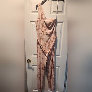 Floral One-Shoulder Jumpsuit